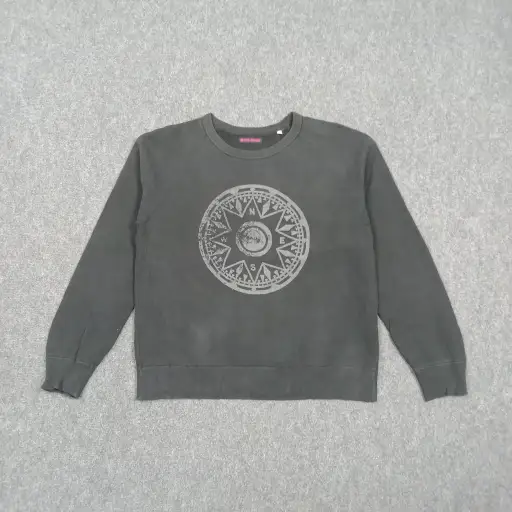 BLUE BLUE JAPAN Compass Graphic Raglan Sweatshirt C317N22
