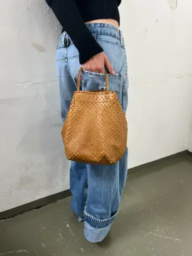 HELMUT LANG 2001SS LEATHER PUNCHED BAG