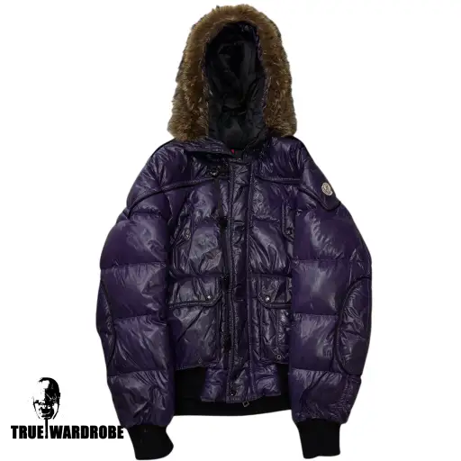 FW08 Moncler Casimir Purple Fur Puffer Jacket