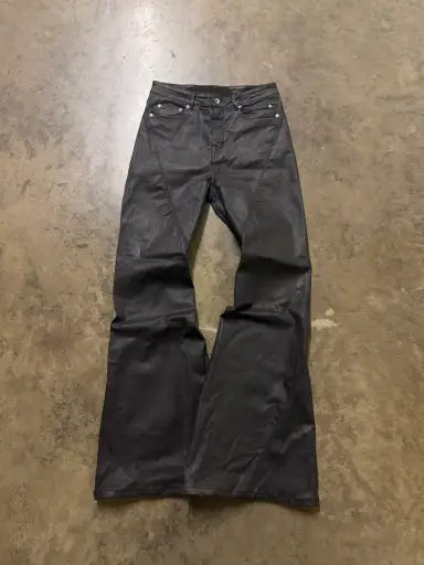 Rick Owens FW25 ‘Concordians’ SBW Waxed Bias Bootcut Jeans