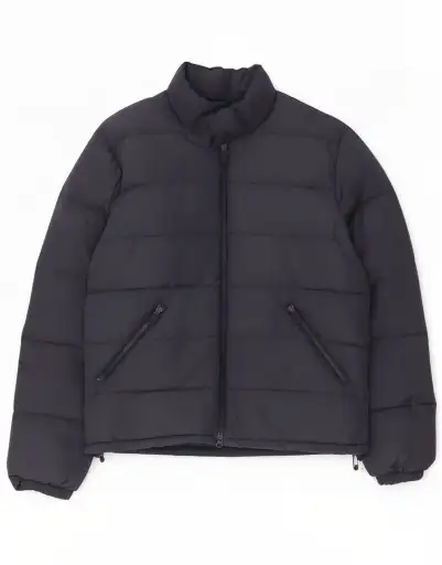 Aspesi Mens Padded Jacket UK 42 XL Navy Blue Polyester