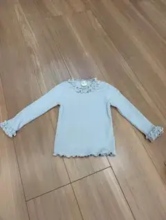 【着1】Roa長袖トップス 淡色 水色 フリル 韓国子供服