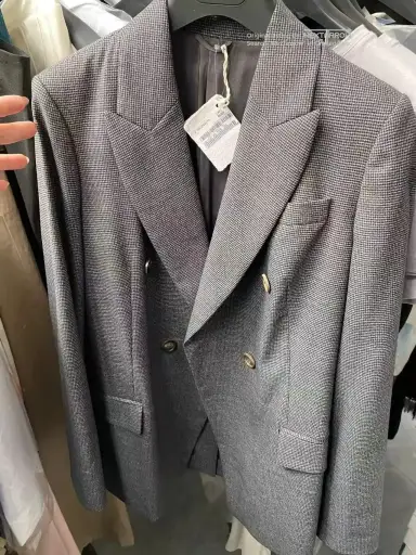 Brunello Cucinelli Wool Herringbone Blazer 42/M