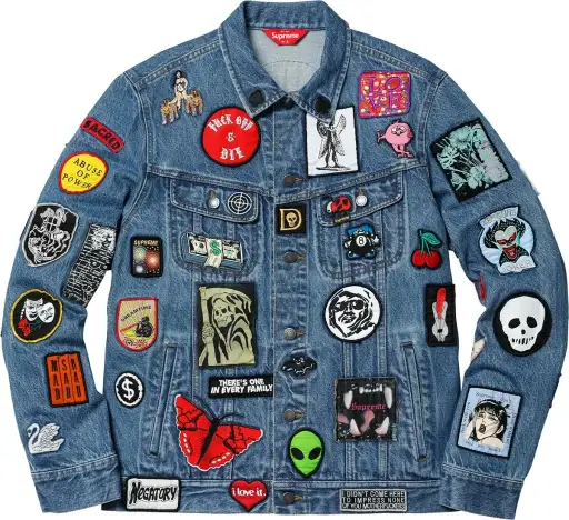 SUPREME PATCHED SS18 DENIM JACKT - L