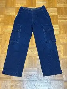 ナイジェルケーボン ブリティッシュカーゴパンツ　ヘリンボーン　インディゴ染