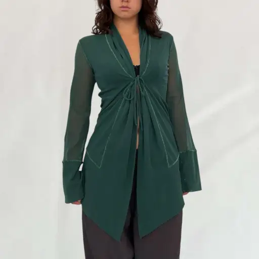 Jean Paul Gaultier tie front top