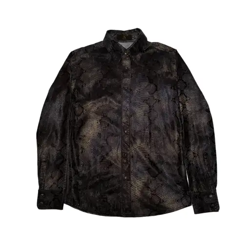 Xfrm Snake Skin Button Up Shirt