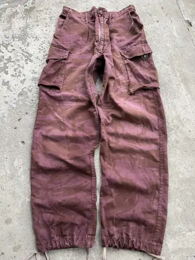 💥 Vintage Bondage Red Camo Multipocket Cargo Pants Y2K Baggy