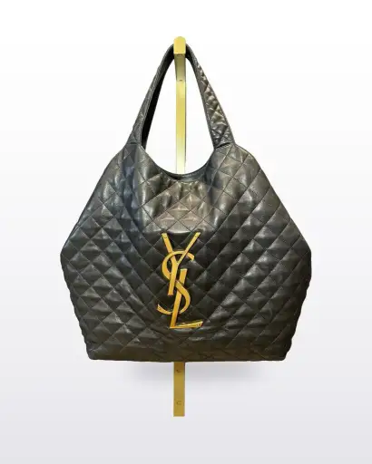 Saint Laurent Icare Maxi Quilted Leather Shopping Tote Bag