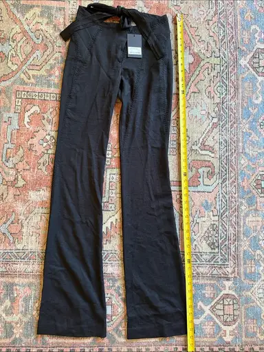Black Knit Flare Jeans with Tie Waist - Brand Unspecified