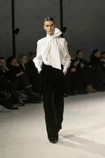 Saint Laurent 23FW Wide Leg Velvet Pants Size 50 Anthony Vaccarello