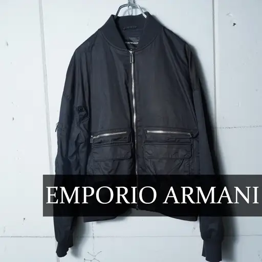 【EMPORIO ARMANI】エンポリオアルマーニ コットンジップジャケット black