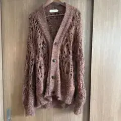NAMACHEKO ダメージ加工 カーディガン ブラウン