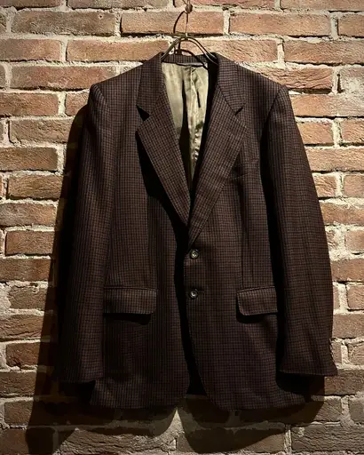 【Caka act3】“HARRY ROSEN” “Ermenegildo Zegna” Houndstooth Vintage Tailored Jacket