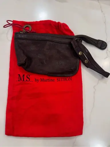 MS By Martine Sitbon Leather Wristlet W/ Dust Bag