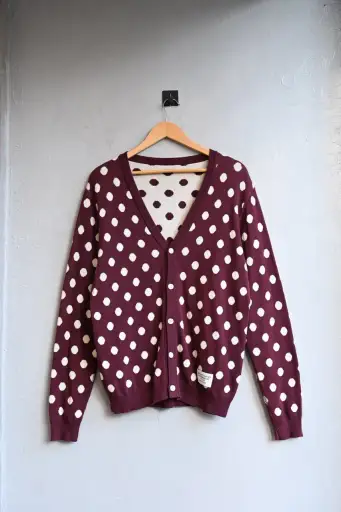Wacko Maria Reversible Polka Dot Cardigan