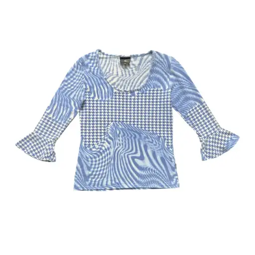 Roberto Cavalli Psychedelic Optical Illusion blouse top