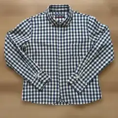TIGRE BROCANTE インディゴ ギンガムチェック 長袖シャツ S