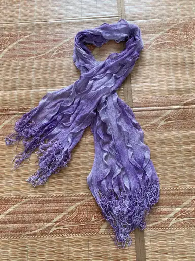 Japanese Purple Knitted Scarf Vkei JAS Ysformen Avantgarde