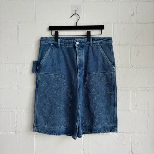 Christian Dior Denim Double Knee Shorts