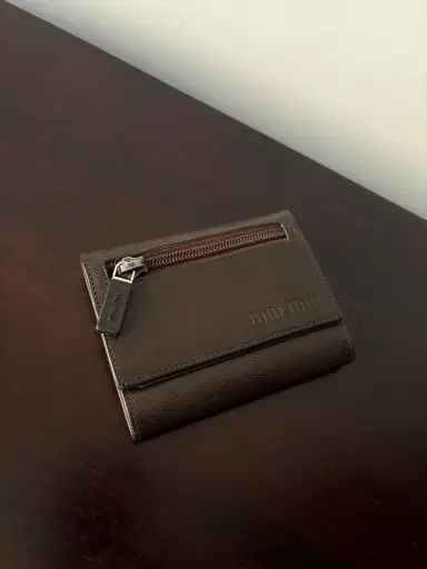 Vintage Miu Miu Wallet in Brazil Nut