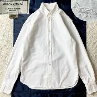1 メゾンキツネ イタリア製 オックスフォードシャツ 白 フォックス刺繍 37 メゾンキツネ(MAISON KITSUNE')のメンズのトップス(シャツ)の商品詳細ページへのリンク