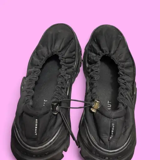 Black Romabaut ballet sneakers