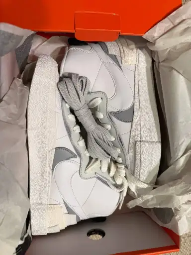 Sacai x Nike Blazer Mid White Grey sneakers