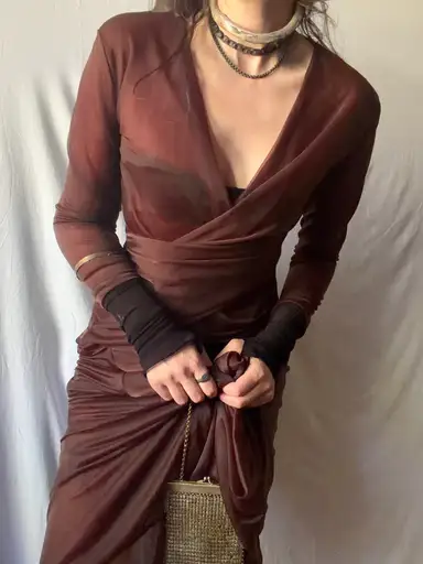 Rare Helmut Lang a/w 1990 twisted dress