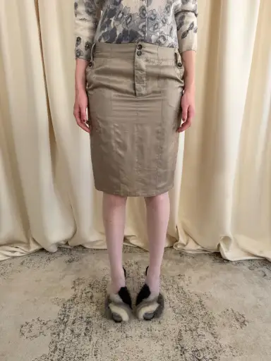 Gucci cupro pencil skirt