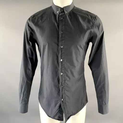 D&G by DOLCE & GABBANA Size M Grey Cotton Button Down Long Sleeve Shirt