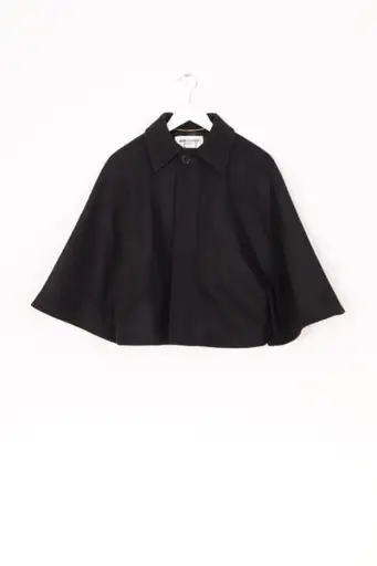 Saint Laurent Cape aus Wolle in Schwarz