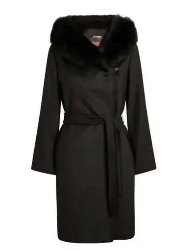 Max Mara Studio "Mango" Mantel m.abn. Fuchspelz, Gr. 36(I40)