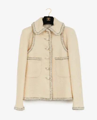 Veste Chanel tweed blanc