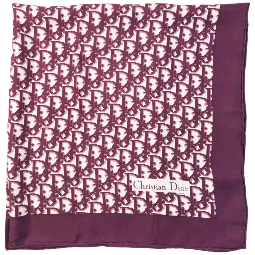 Vintage 2000s Dior Monogram Pixel Silk Scarf