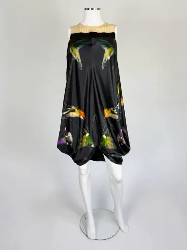 Alexander McQueen Silk Hummingbird Dress, 2008