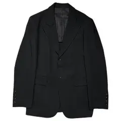 Jean Paul GAULTIER HOMME(ジャンポールゴルチエオム) 1995AW Stud-detailed tailored jacket ギボシ ボタン スタッズ テーラード ジャケット 560-5.JK.JG. 48 ブラック