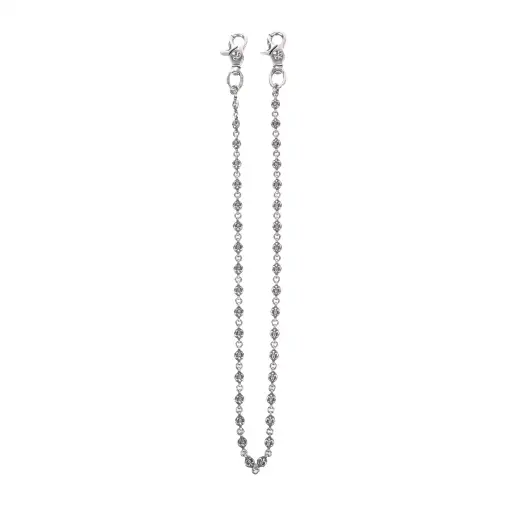 CHROME HEARTS 36 LINK DOUBLE LOBSTER FLEUR BALL WALLET CHAIN