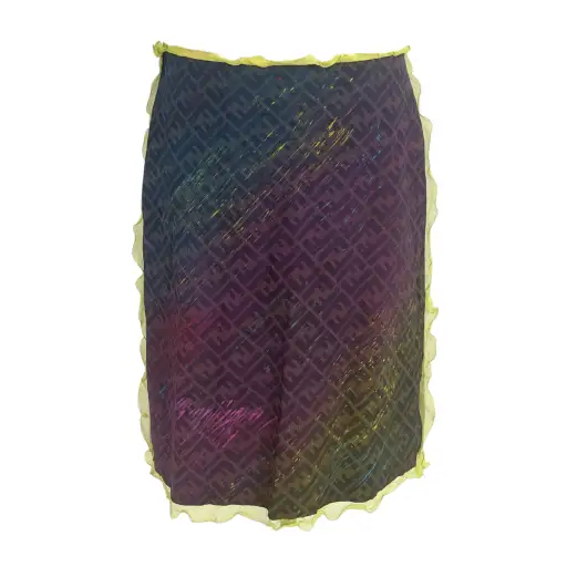 Fendi Spring Summer 2000 Zucca Rainbow Skirt