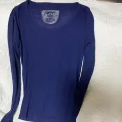 GIRGAUDジルボ☆長袖カットソー ネイビー リブ素材