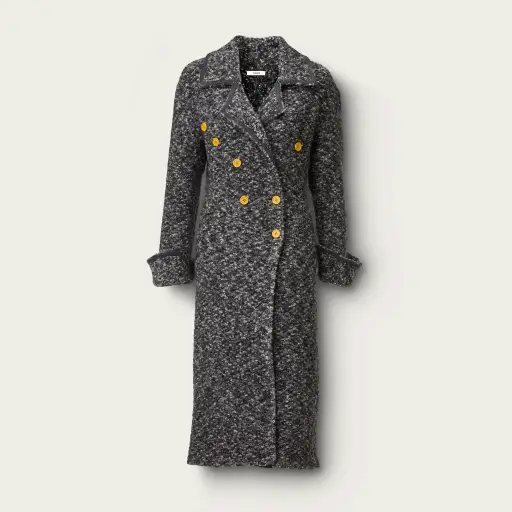The Daria Ad Campaign Yellow Buttoned Coat