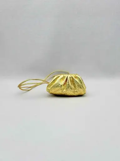 BOTTEGA VENETA Gold Metallic Coin Wallet