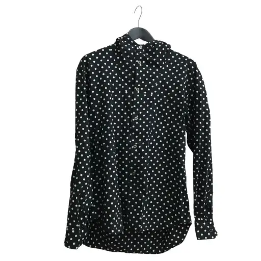 Polka Dot Hooded Shirt