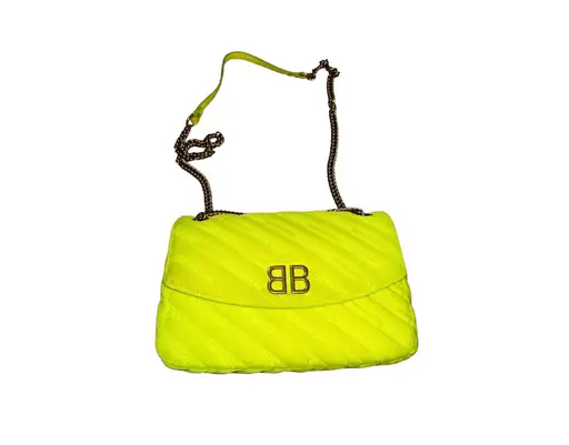 Balenciaga BB Logo Neon Bag