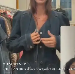 CHRISTIAN DIOR heart denim bar jacket  AGC3900
