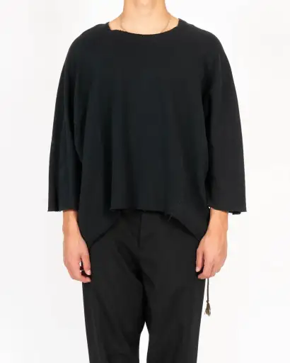 FW07 3/4 Sleeve Sweatshirt Black