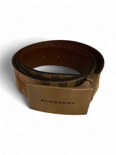 Hardly Worn Burberry Men's Fashion Accessories Belts - Leather Beige Brown Second Hand Premium & Luxury