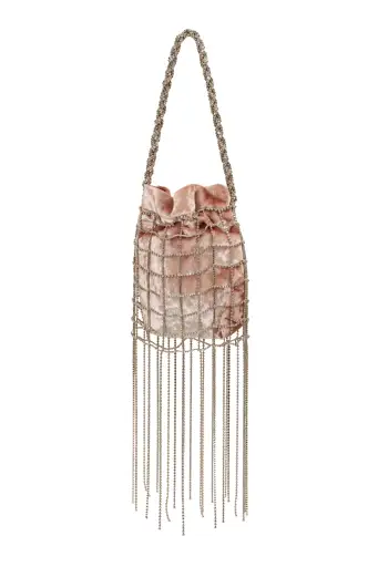 Dolce & Gabbana <br> 2000's velvet crystal fringe evening bag