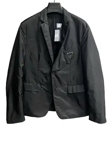 Prada Re-Nylon Logo Plaque Blazer Size M