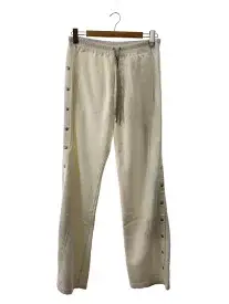 【中古】RICK OWENS DRKSHDW◆PUSHER FLEECE PANTS/ボトム/S/コットン/WHT/DU02C5393-F/スナップ//【メンズウェア】